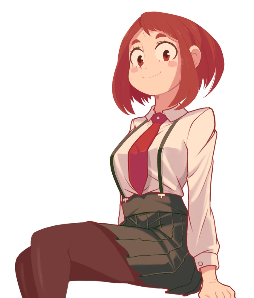 uraraka ochaco (boku no hero academia) drawn by sally_(luna-arts)