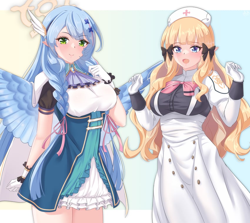 saren, mine, and horie yui (blue archive and 1 more) drawn by arada_(corsair_zero)