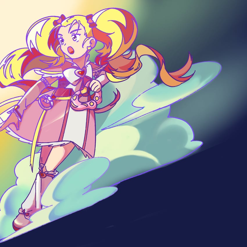 kujou hikari and shiny luminous (precure and 2 more) drawn by ultoma