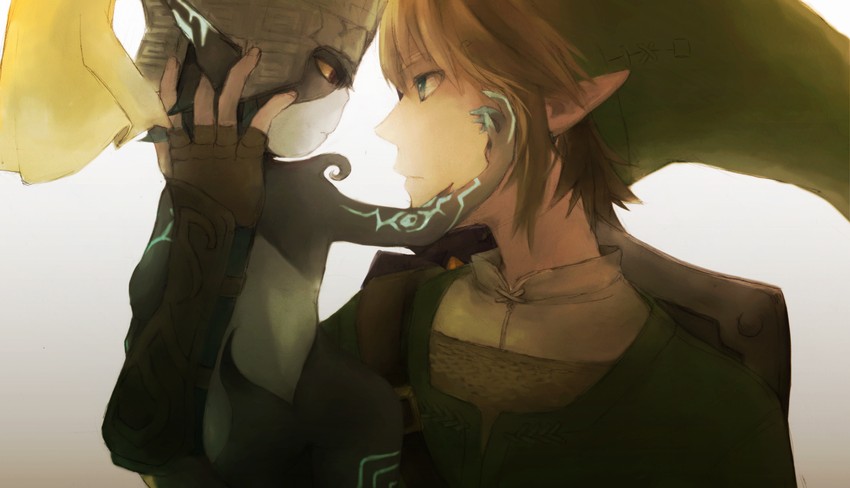 link and midna (the legend of zelda and 1 more) drawn by otton