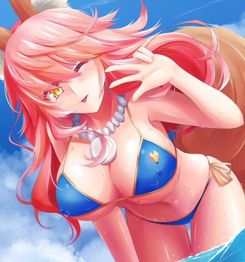 tamamo and tamamo no mae (fate and 1 more) drawn by ahsiu