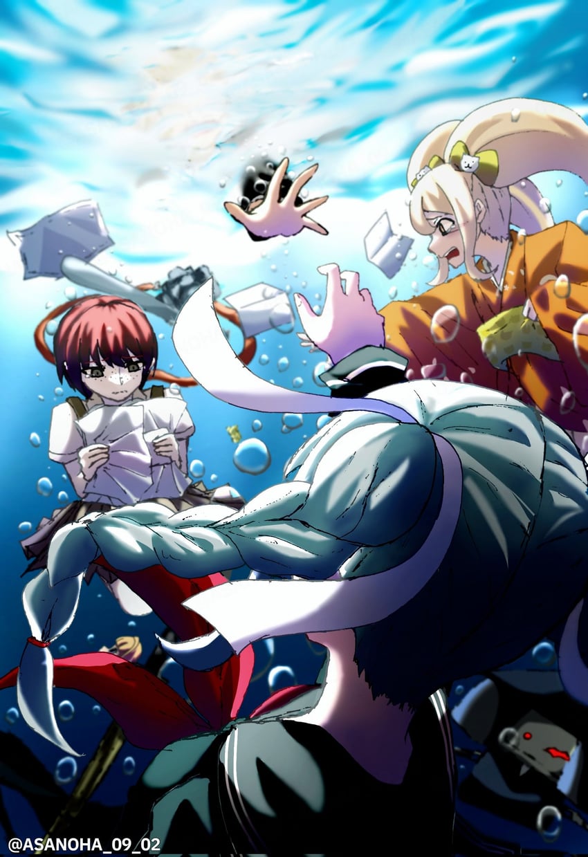 saionji hiyoko, koizumi mahiru, pekoyama peko, and kuzuryu fuyuhiko (danganronpa and 1 more) drawn by asa_no_wa