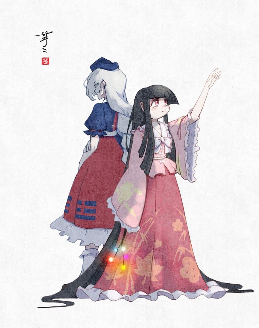 houraisan kaguya and yagokoro eirin (touhou) drawn by ay606078