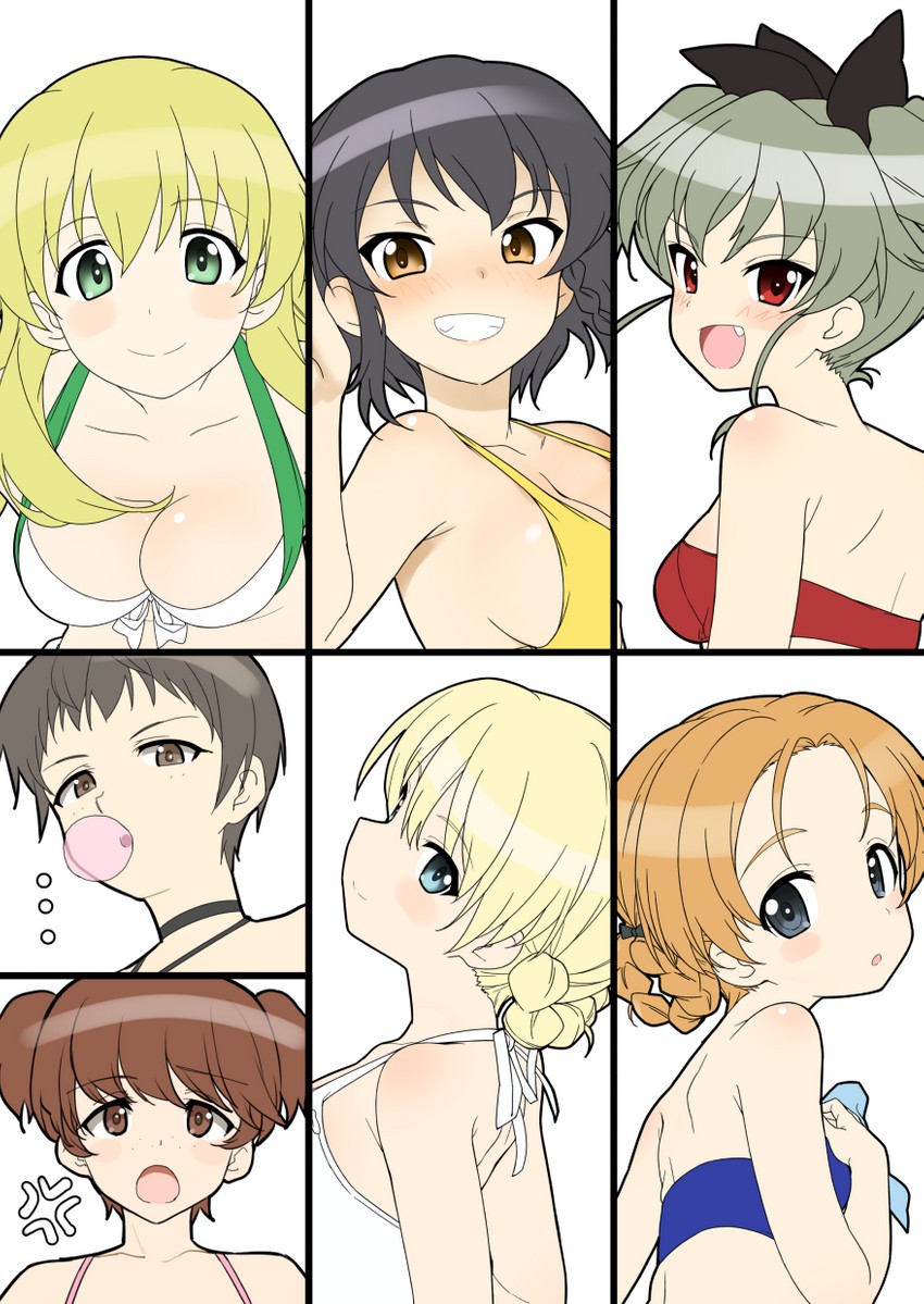 darjeeling, anchovy, orange pekoe, pepperoni, carpaccio, and 2 more (girls und panzer) drawn by hatakenaka_(kamagabuchi)