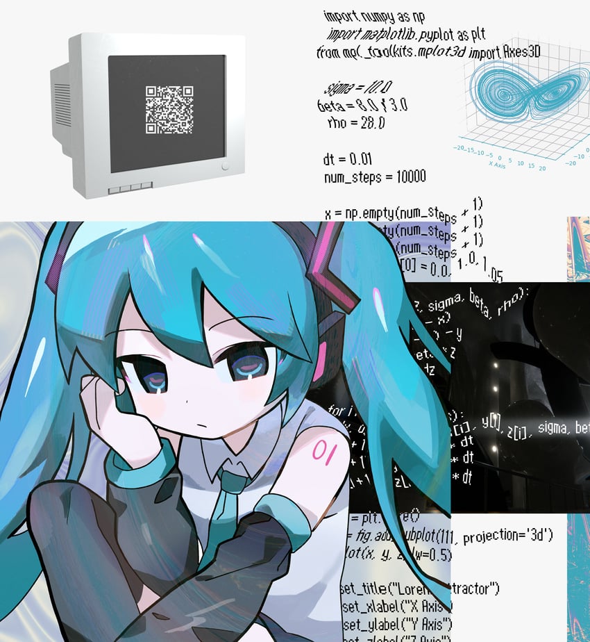 hatsune miku (vocaloid) drawn by morizo_(morizoshop)