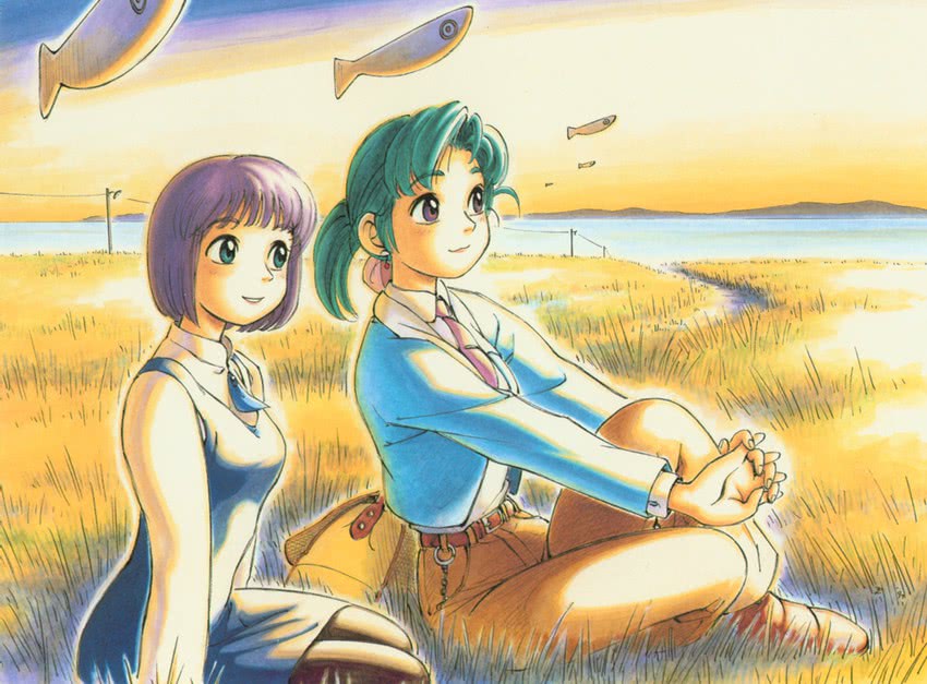 hatsuseno alpha and takatsu kokone (yokohama kaidashi kikou) drawn by ashinano_hitoshi