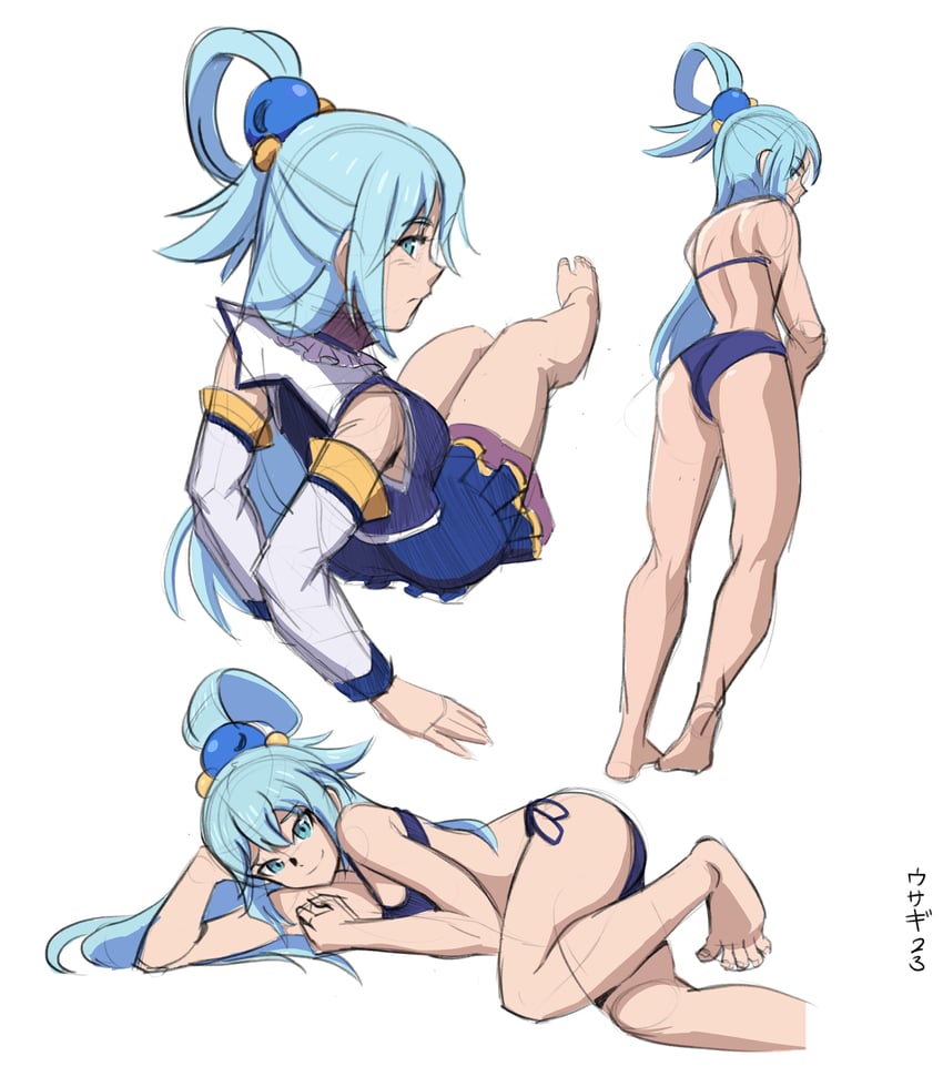 aqua (kono subarashii sekai ni shukufuku wo!) drawn by conejologia