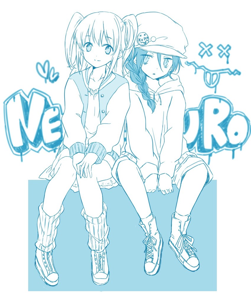kuroki tomoko and nemoto hina (watashi ga motenai no wa dou kangaetemo omaera ga warui!) drawn by maromi_(am97)