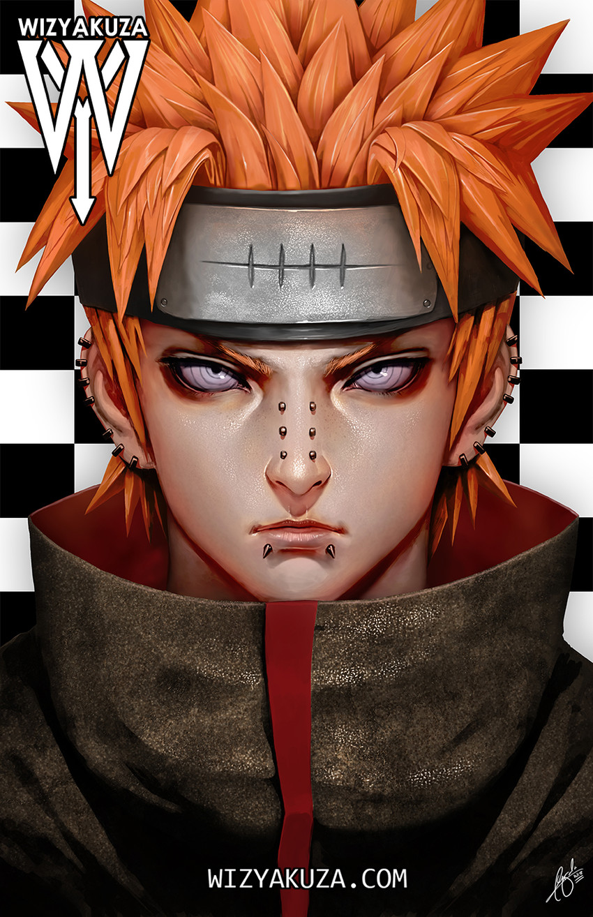 pain and yahiko (naruto and 1 more) drawn by wizyakuza