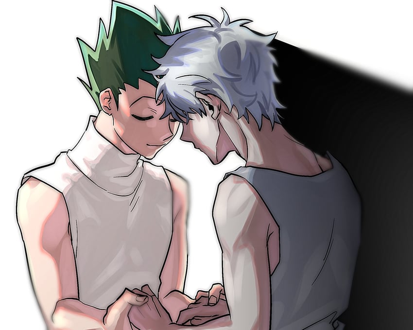 killua zoldyck and gon freecss (hunter x hunter) drawn by 7hwlfkf