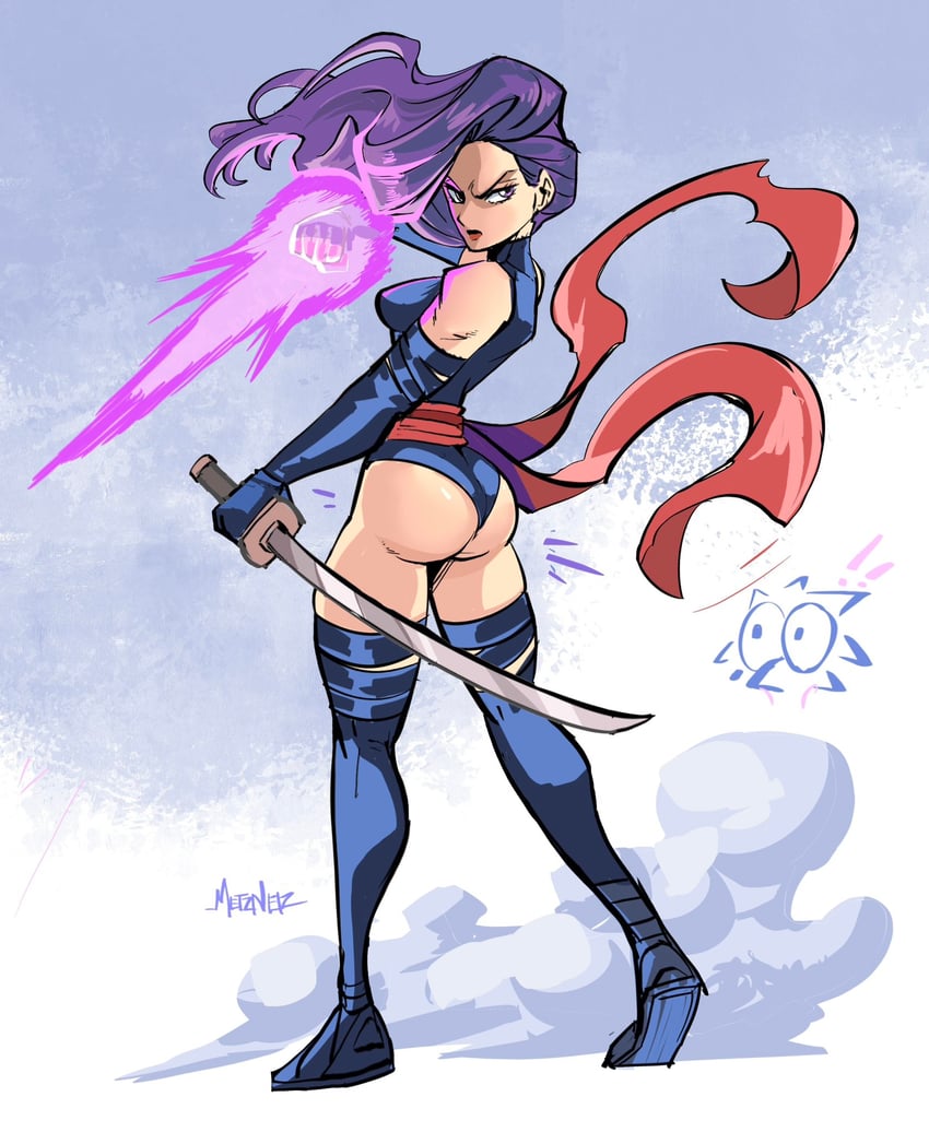 psylocke (marvel and 1 more) drawn by chris_metzner