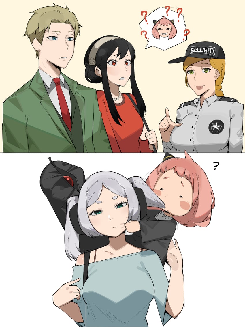 frieren, yor briar, anya, twilight, tanezaki atsumi, and 1 more (sousou no frieren and 2 more) drawn by dr_octojuice