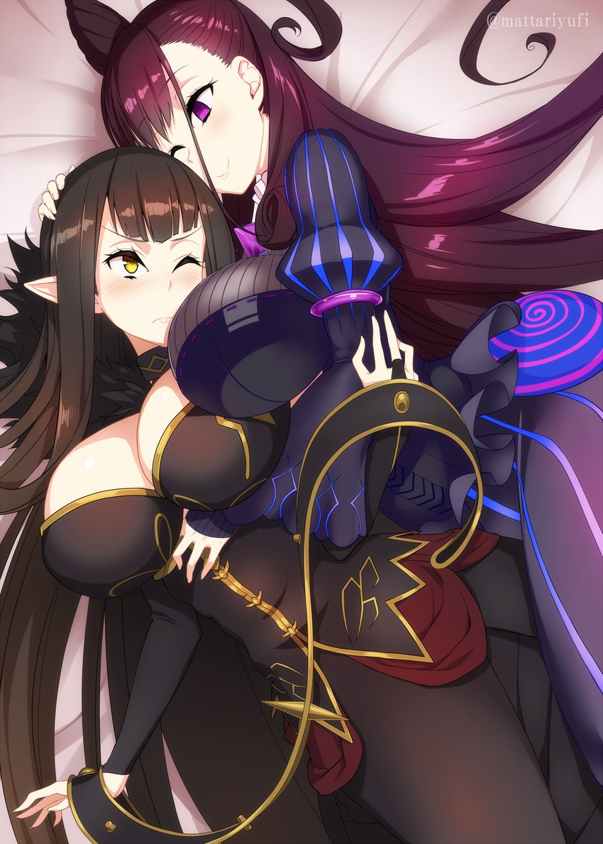 murasaki shikibu and semiramis (fate and 2 more) drawn by mattari_yufi