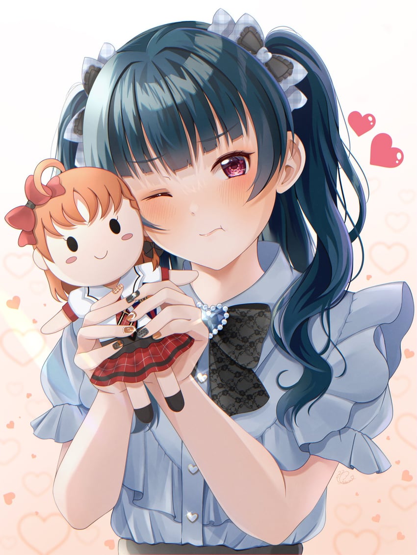 tsushima yoshiko and takami chika (love live! and 1 more) drawn by tsubasa091748