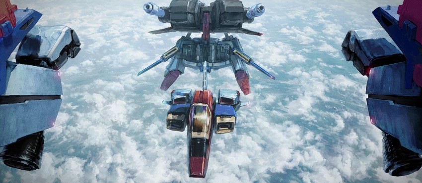 zz gundam and core fighter (gundam and 1 more) drawn by yutori_(clockwork_chicken)