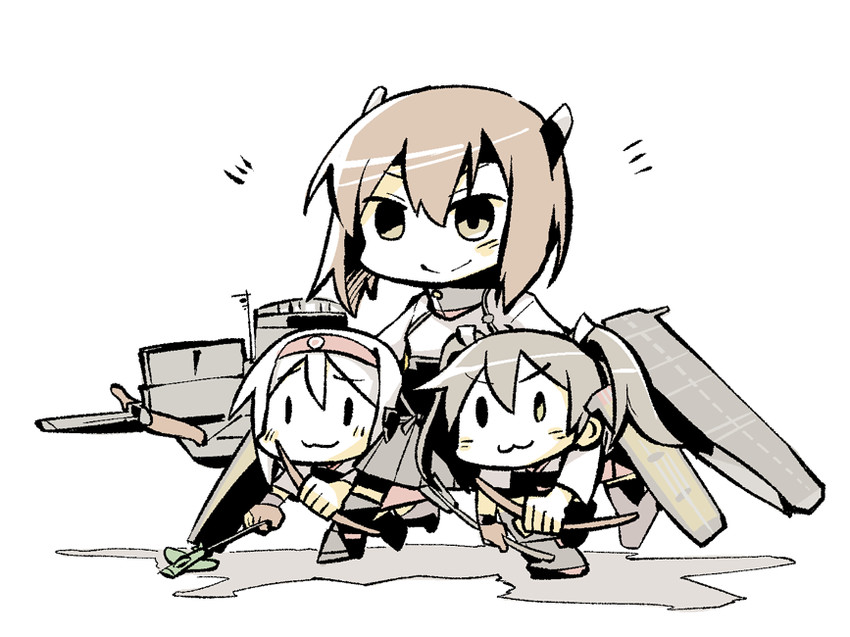 zuikaku, shoukaku, and taihou (kantai collection) drawn by konno_akikaze and taihei_hiromi