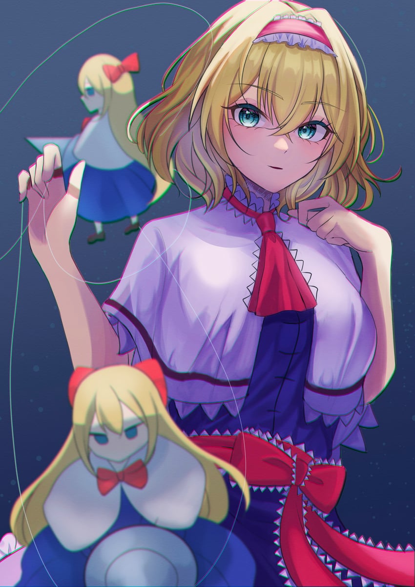 alice margatroid and shanghai doll (touhou) drawn by wa_layla