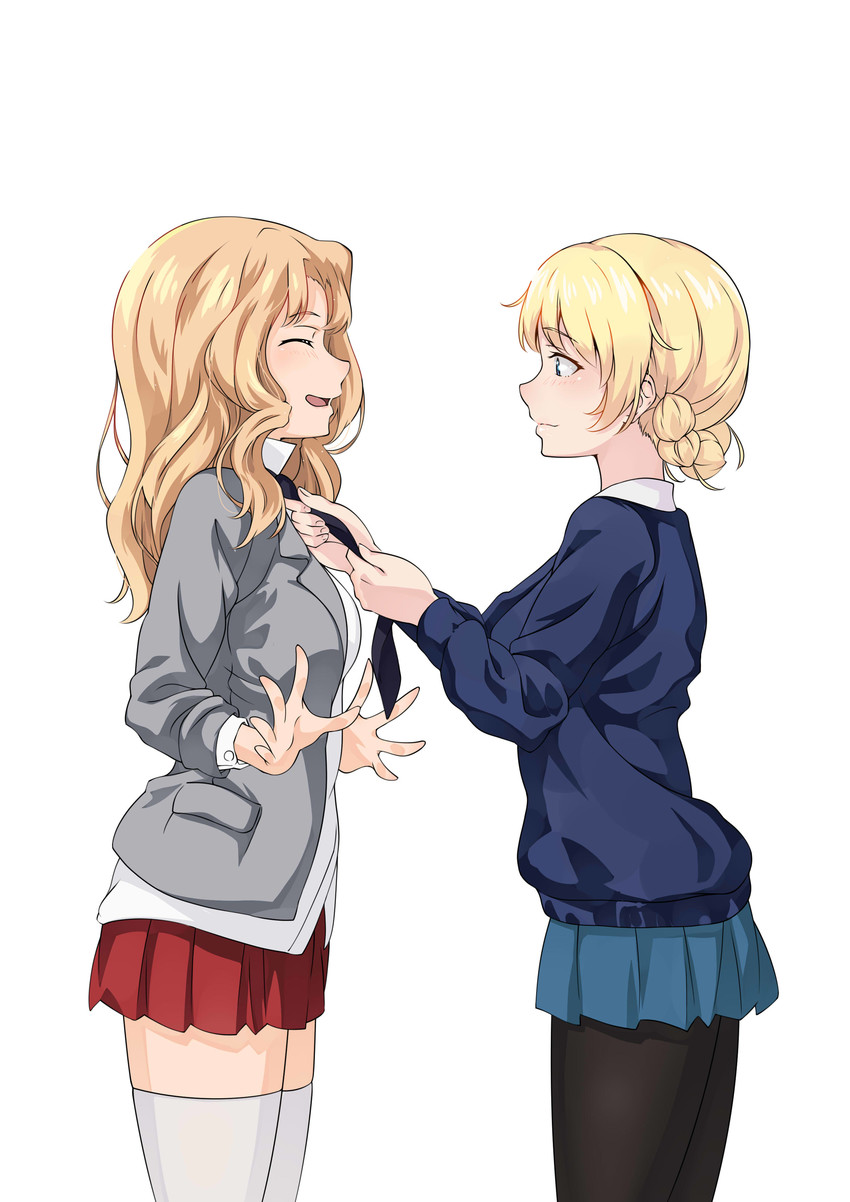 darjeeling and kay (girls und panzer) drawn by shijie_jianfa