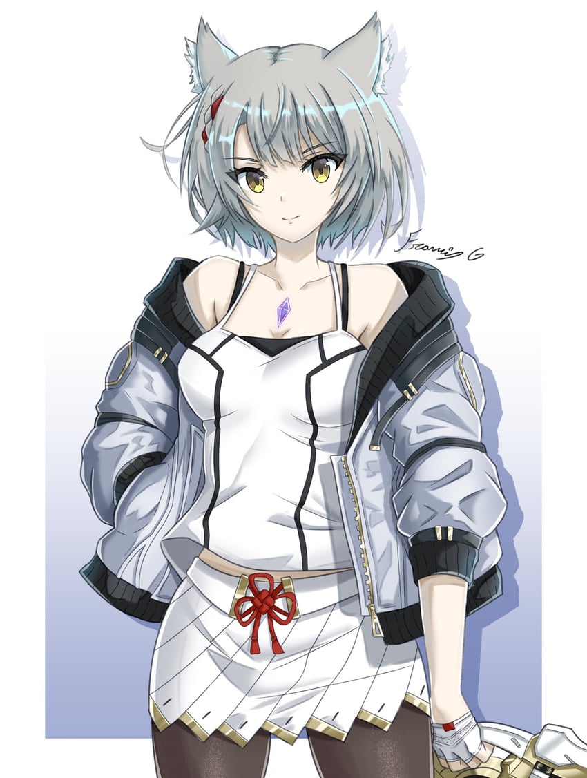 mio (xenoblade chronicles and 1 more) drawn by fgsketch