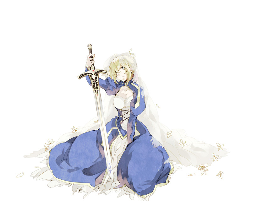 artoria pendragon and saber (fate and 2 more) drawn by yone_(kaguudou)