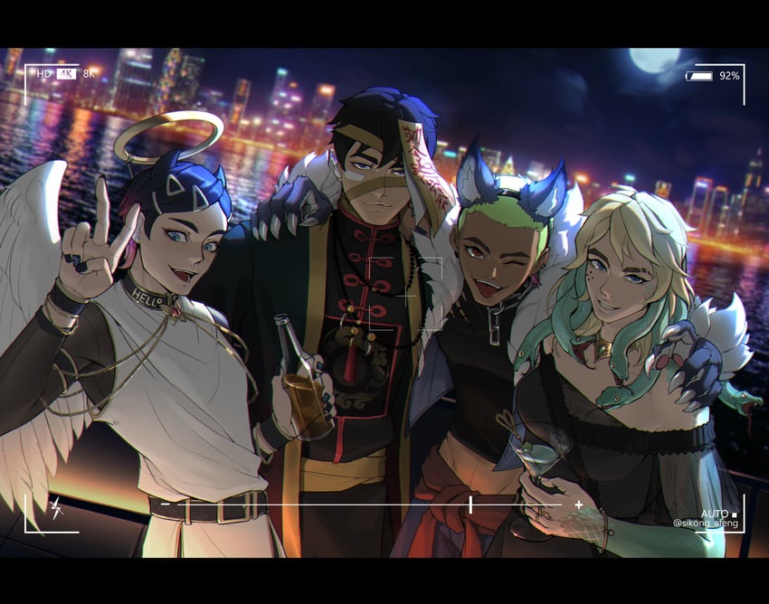 gekko, iso, clove, and deadlock (valorant) drawn by sikong_afeng
