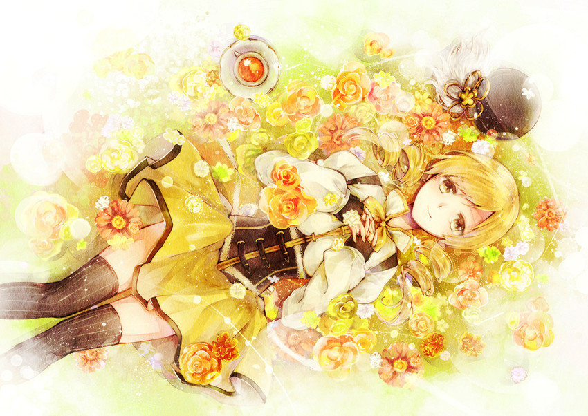 tomoe mami (mahou shoujo madoka magica) drawn by sencha_(coldcolor)