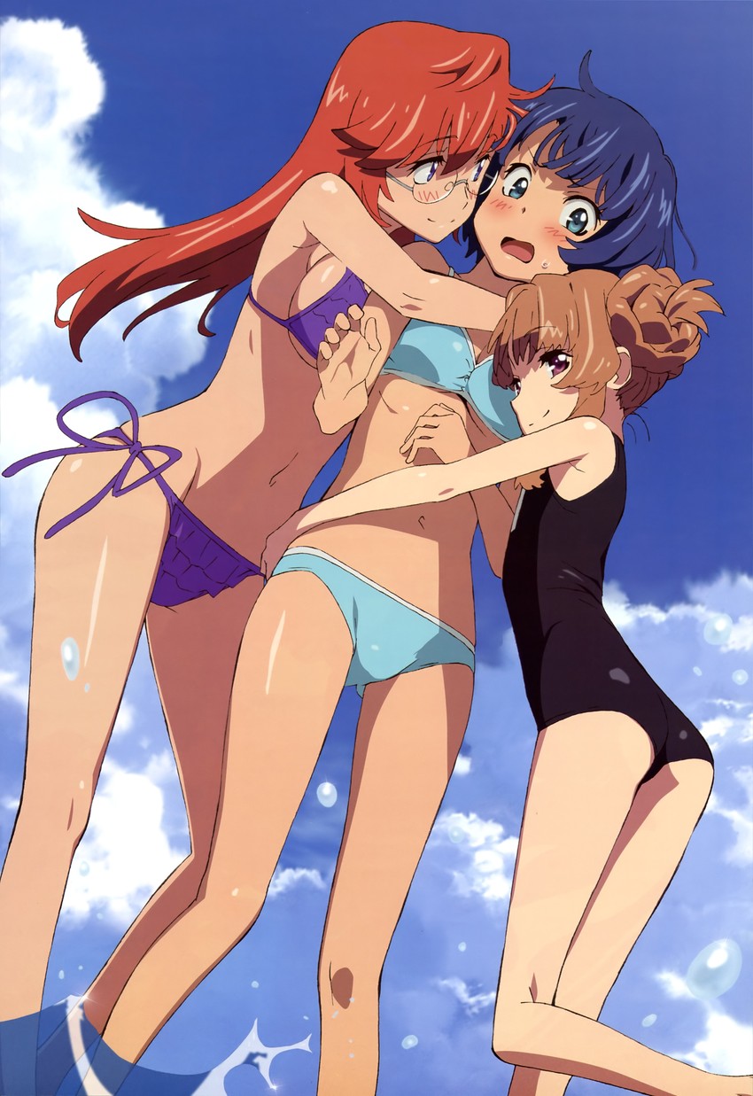 tanigawa kanna, takatsuki ichika, and yamano remon (nyantype and 1 more) drawn by tanaka_masayoshi