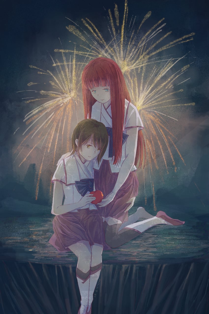 watanabe saki and akizuki maria (shin sekai yori) drawn by gensou_getsumen_rt
