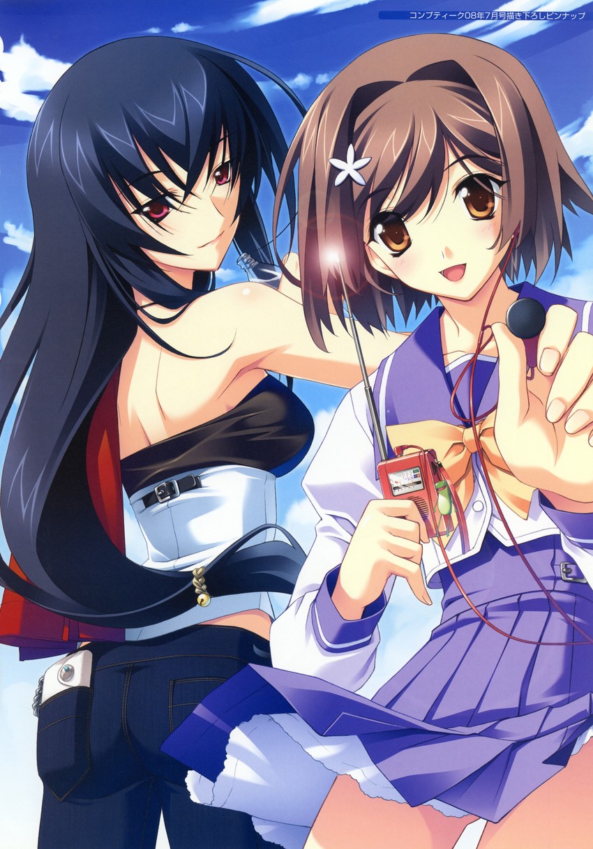 kasuga yuuno and suzushiro reine (memories off and 1 more) drawn by koshimizu_takayuki and matsuo_yukihiro