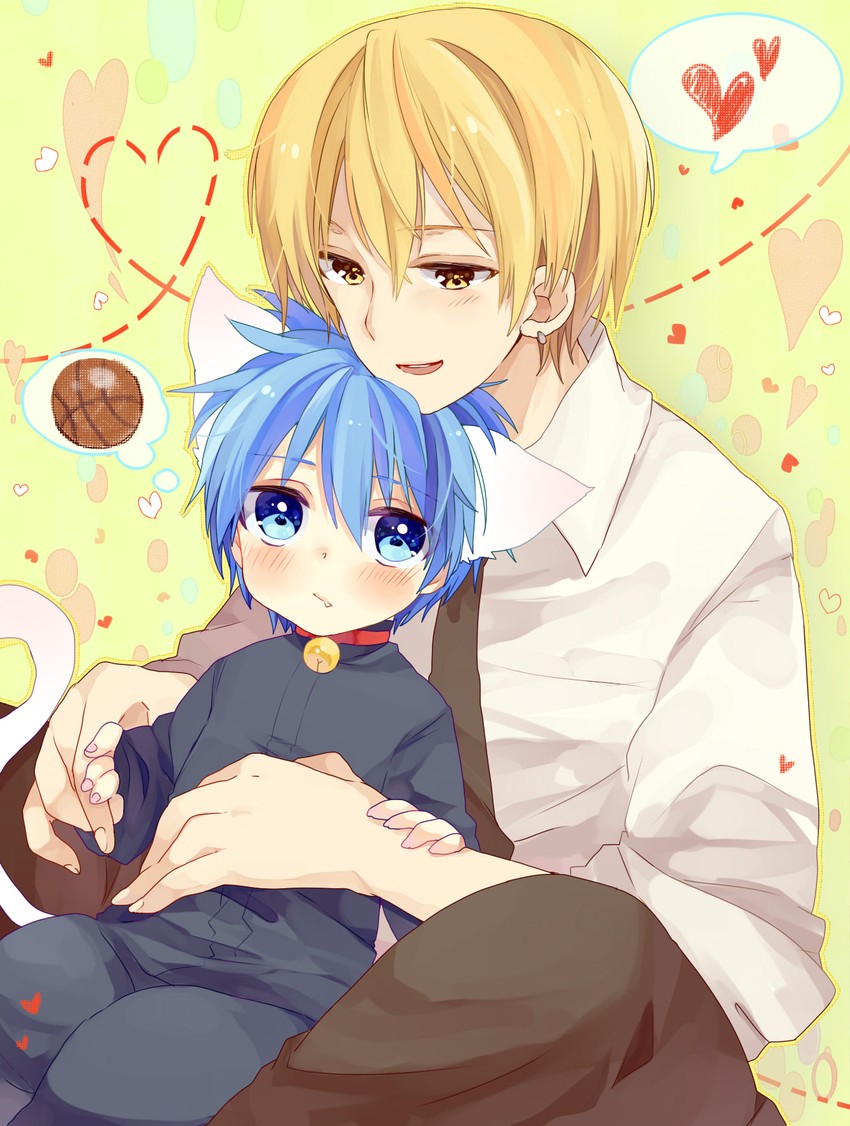 kuroko tetsuya and kise ryouta (kuroko no basuke) drawn by touyama_soboro