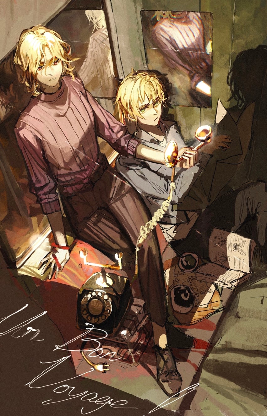 united kingdom and france (axis powers hetalia) drawn by musan312