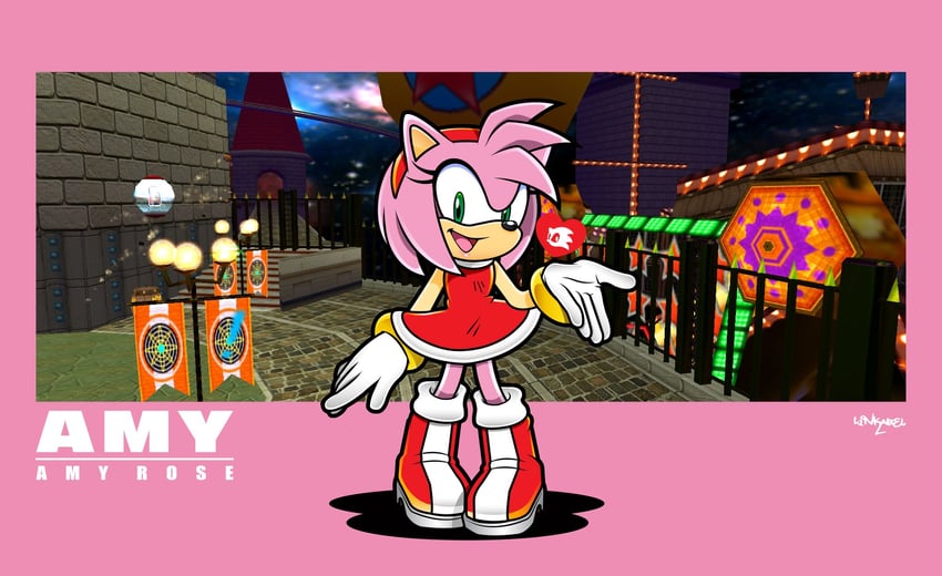amy rose (sonic and 1 more) drawn by sonicthebluestar