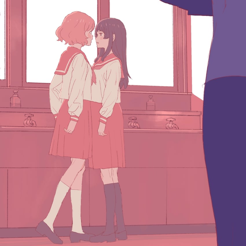 oumae kumiko and kousaka reina (hibike! euphonium) drawn by 55bata6rou