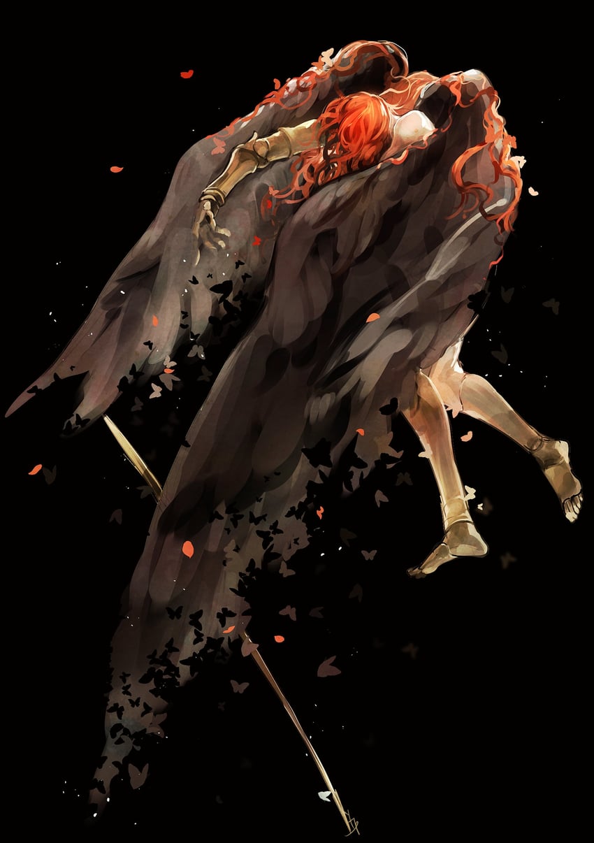 malenia blade of miquella and malenia goddess of rot (elden ring) drawn by 6cheetah