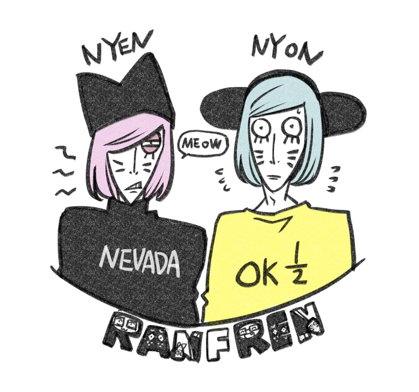 nyon and nyen (randal's friends) drawn by tsukasa_(tsukasa_mimizuku)