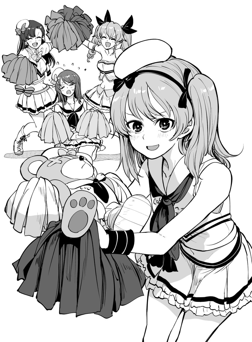 anchovy, shimada arisu, boko, mika, and nishi kinuyo (girls und panzer) drawn by bonkara_(sokuseki_maou)