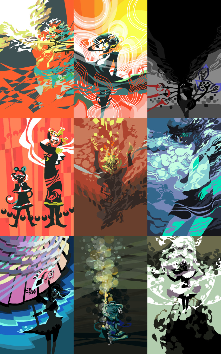 tatara kogasa, nazrin, hijiri byakuren, houjuu nue, toramaru shou, and 3 more (touhou and 1 more) drawn by eico