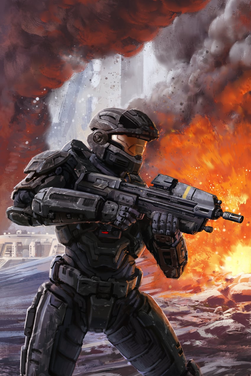 spartan-b312 (halo and 1 more) drawn by isaac_hannaford