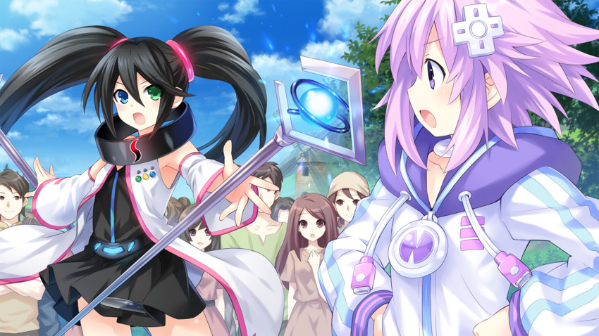 neptune and sega saturn (neptune and 2 more) drawn by tsunako