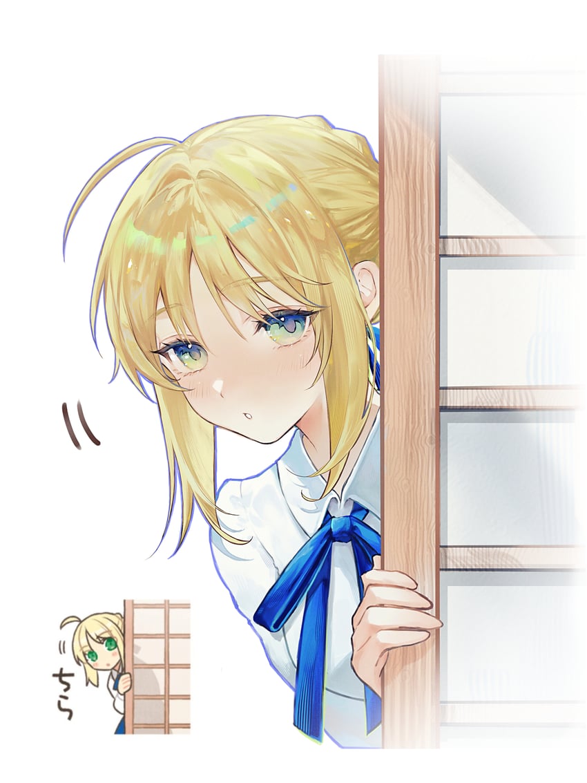 artoria pendragon and saber (fate and 1 more) drawn by nigiri