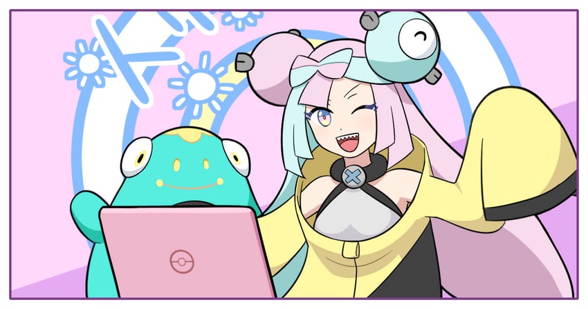 iono and bellibolt (pokemon and 1 more) drawn by ewai