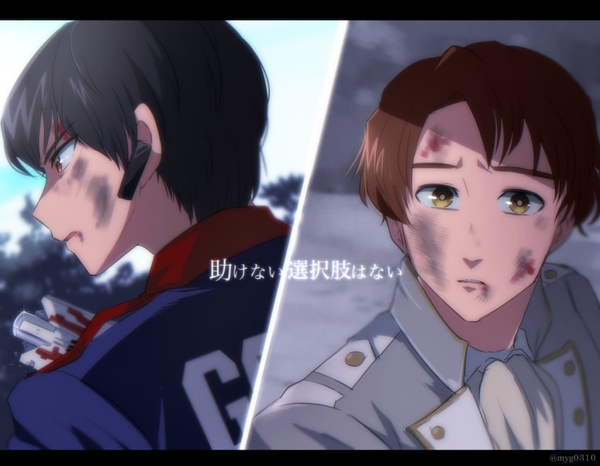 asaka keiichirou and takao noel (super sentai and 1 more) drawn by mayugeneko