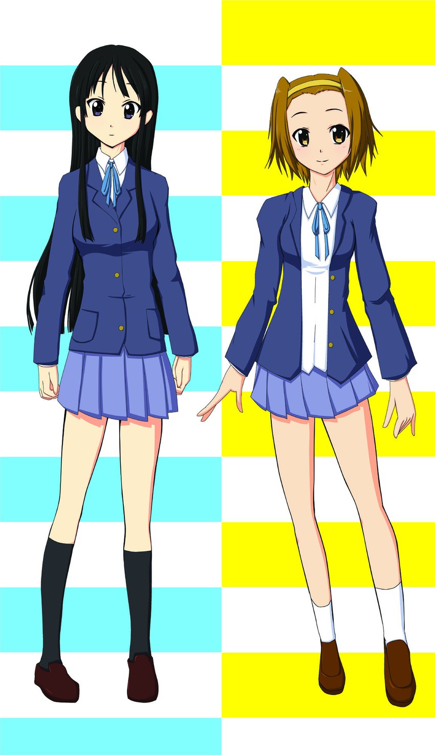 akiyama mio and tainaka ritsu (k-on!) drawn by su-35_(artist)