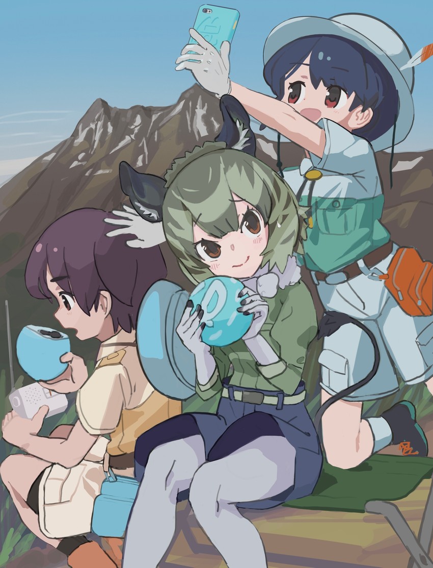 captain and degu (kemono friends and 1 more) drawn by kunikuni_(kunihiro2005)