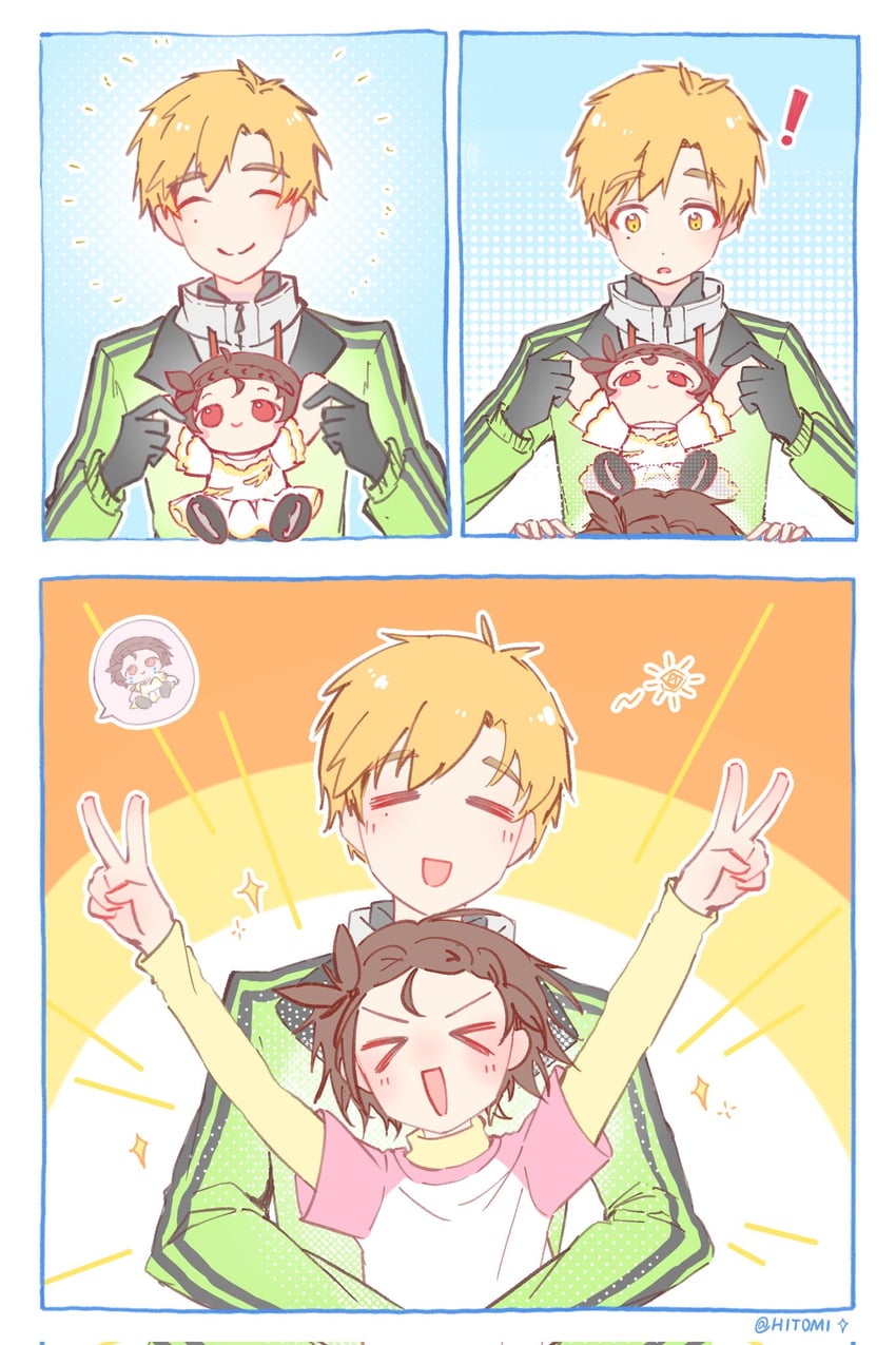 yuitsuka inori and akeuraji tsukasa (medalist) drawn by hitomi384