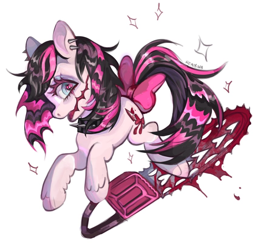 nina the killer (my little pony and 2 more) drawn by reamina_art