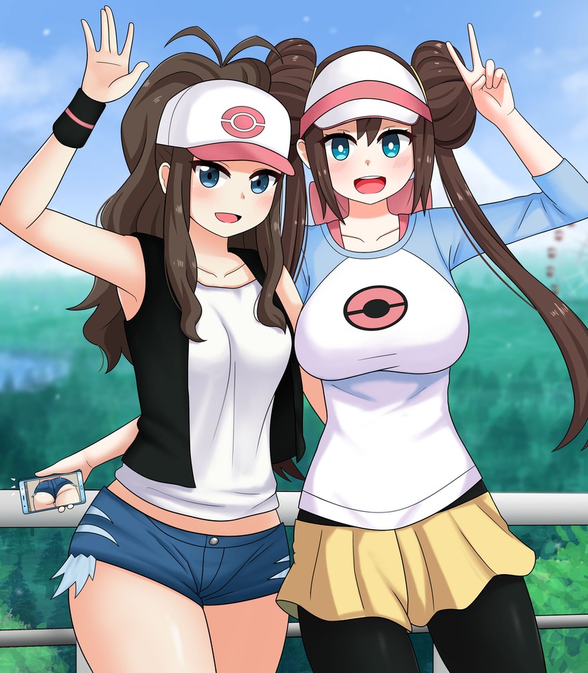 rosa and hilda (pokemon and 2 more) drawn by the_only_shoe