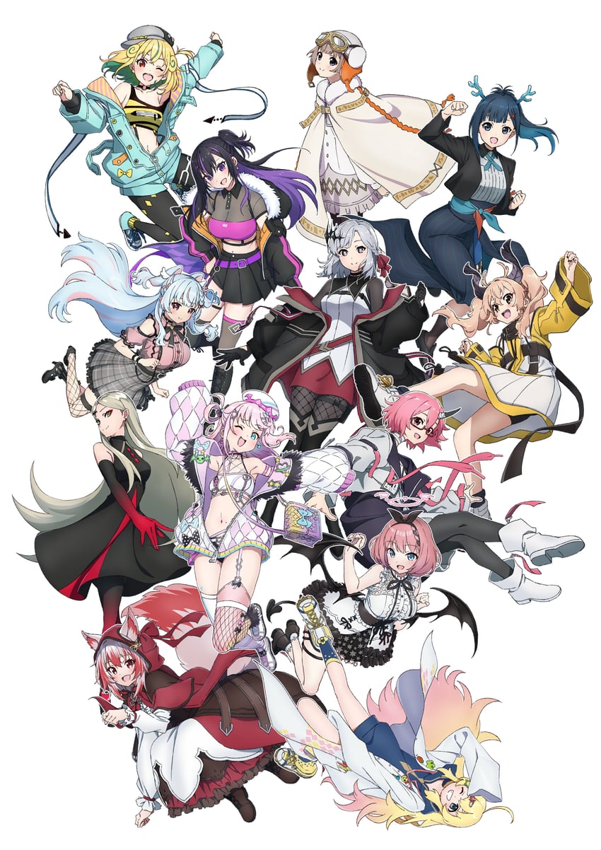 syusetu kohaku, otokado ruki, kujou ringo, kagase uno, tulsi nightmare, and 8 more (vee and 2 more) drawn by makicha_(sasurainopink)