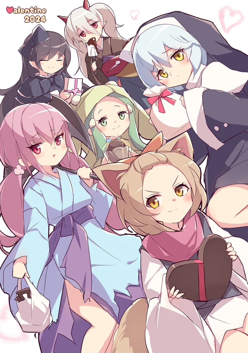 ash blossom & joyous spring, ghost ogre & snow rabbit, ghost belle & haunted mansion, ghost sister & spooky dogwood, ghost reaper & winter cherries, and 1 more (yu-gi-oh!) drawn by kanzakietc