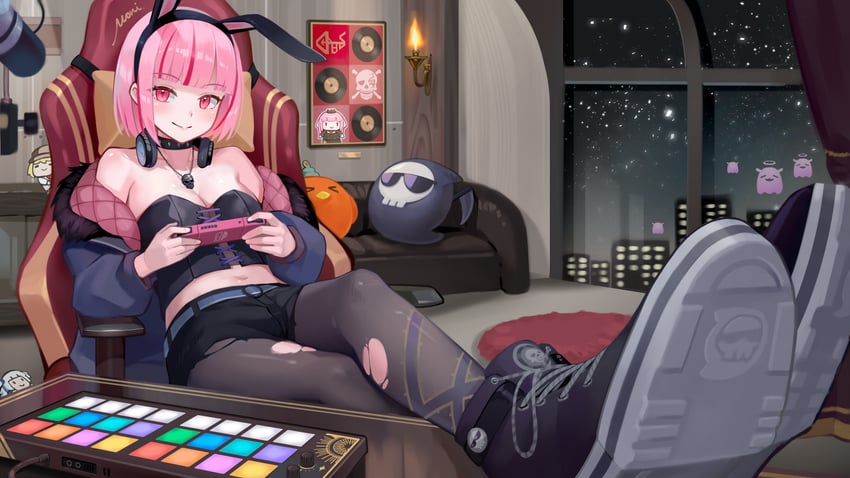 gawr gura, mori calliope, watson amelia, takodachi, smol ame, and 4 more (hololive and 1 more) drawn by yoshikawa_hiro